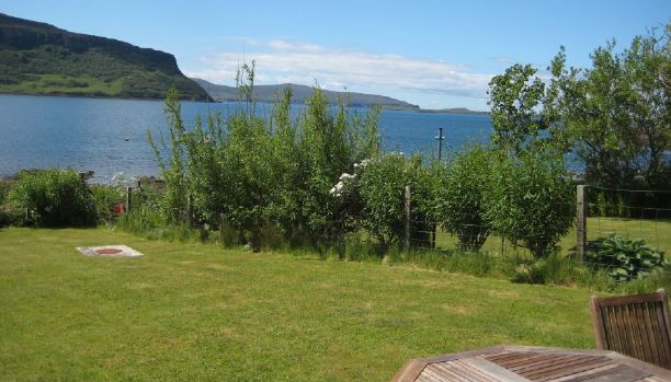 View from the garden of our self-catering cottage, Skye